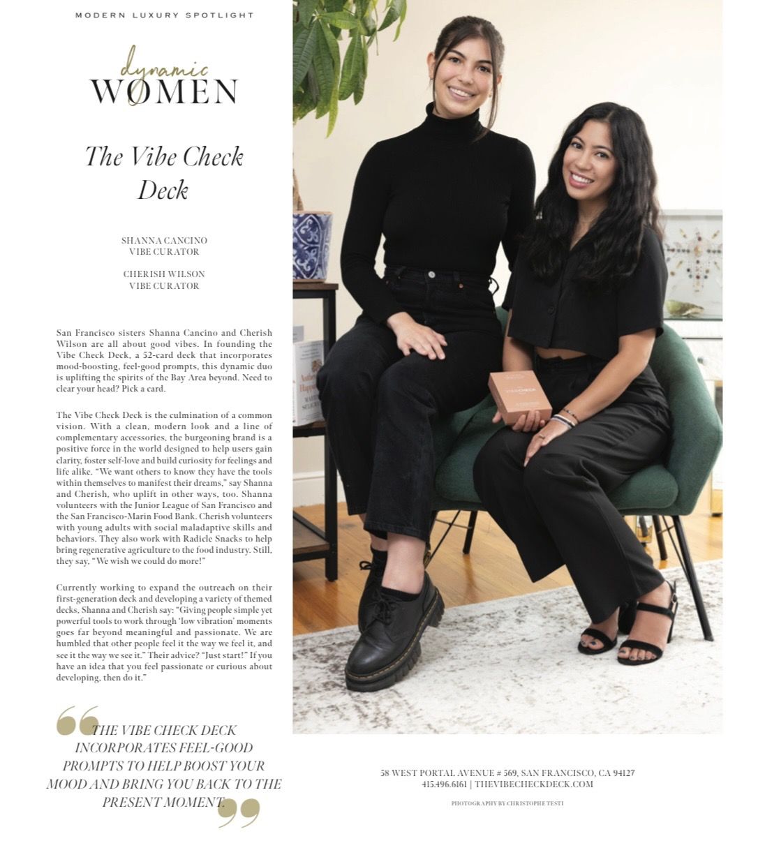 San Francisco Magazine Featured us in their September 2022 Issue