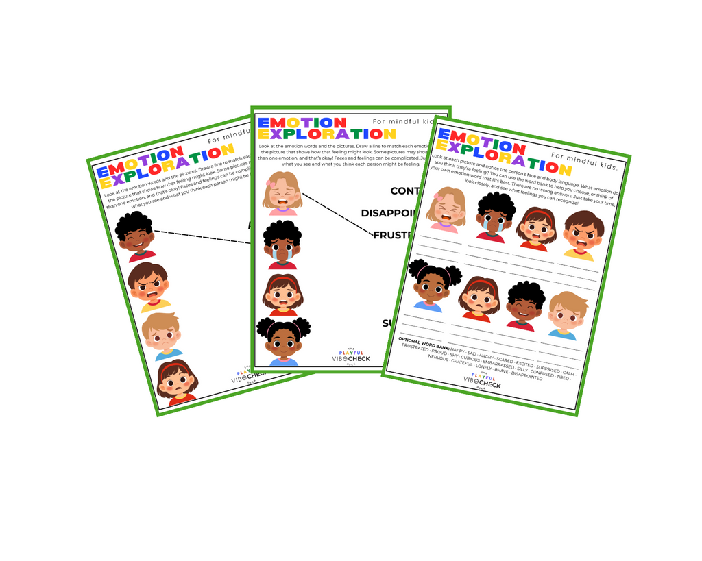 Printable PDF: Emotion Exploration (Matching Sheets)