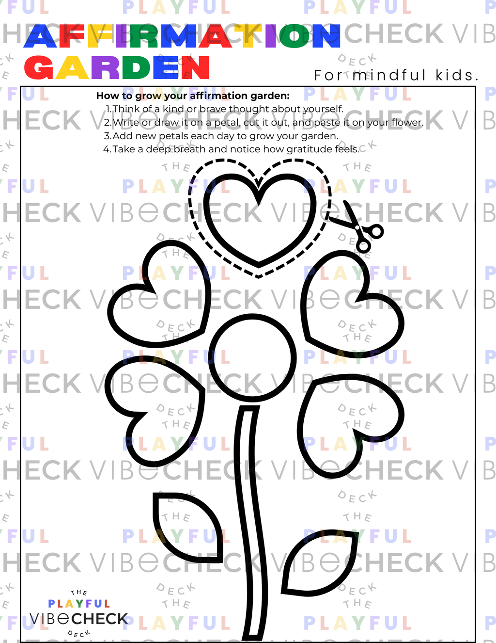 Printable PDF: Gratitude Garden
