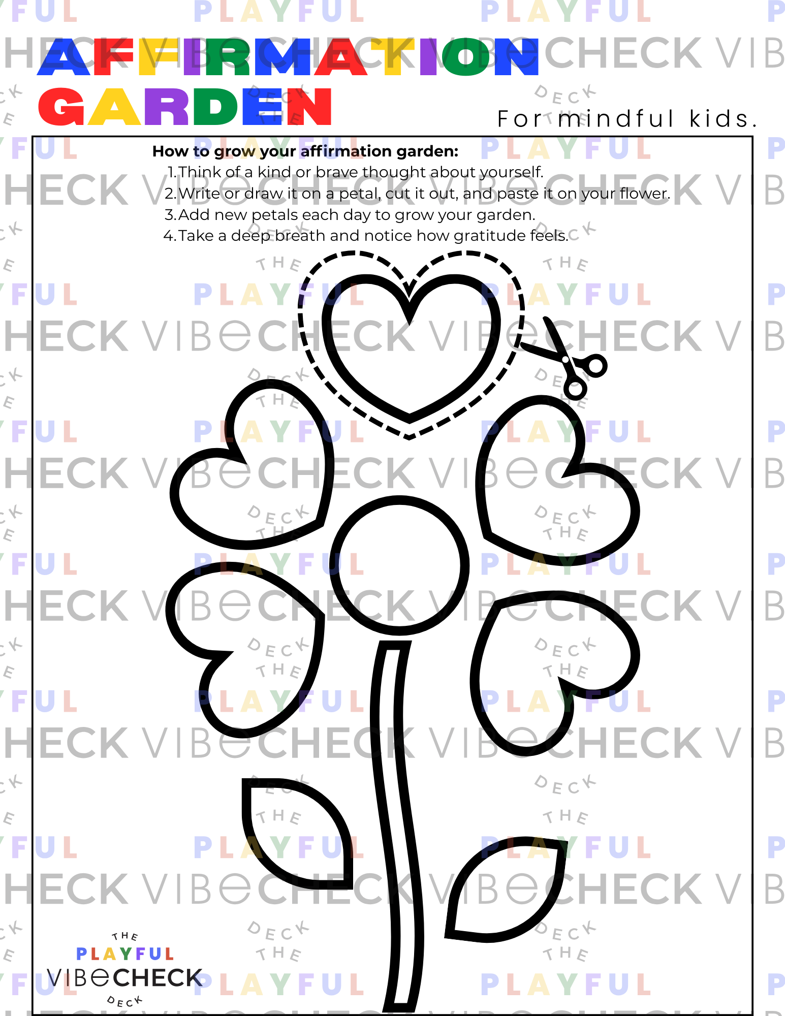 Printable PDF: Gratitude Garden