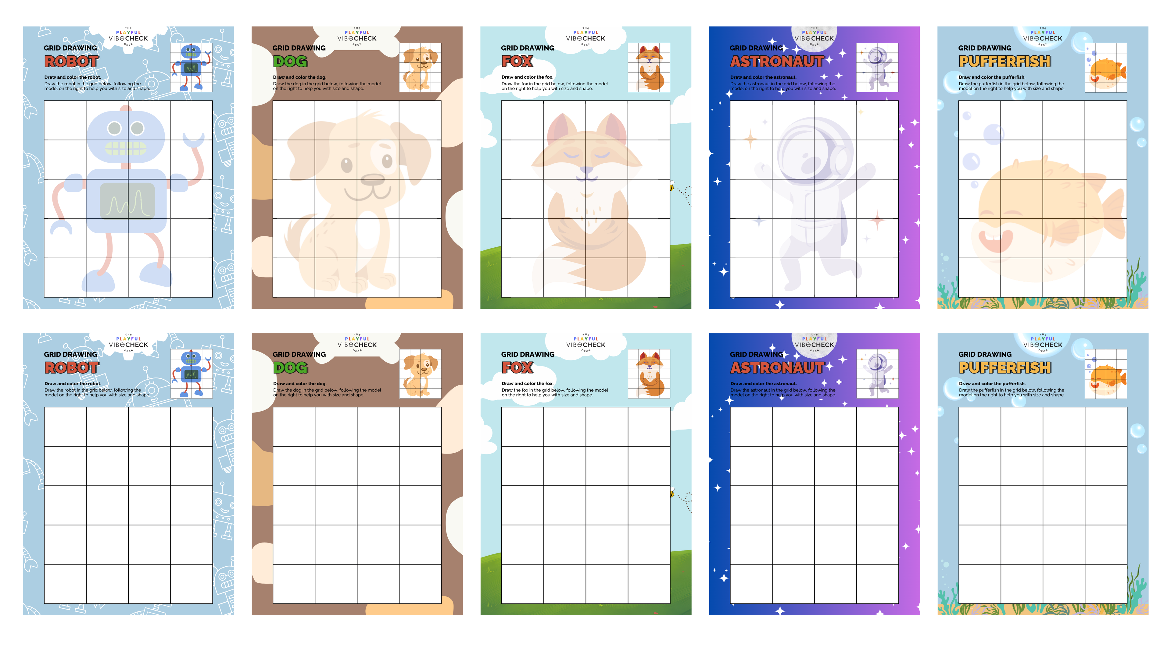 Printable PDF: Grid Drawings