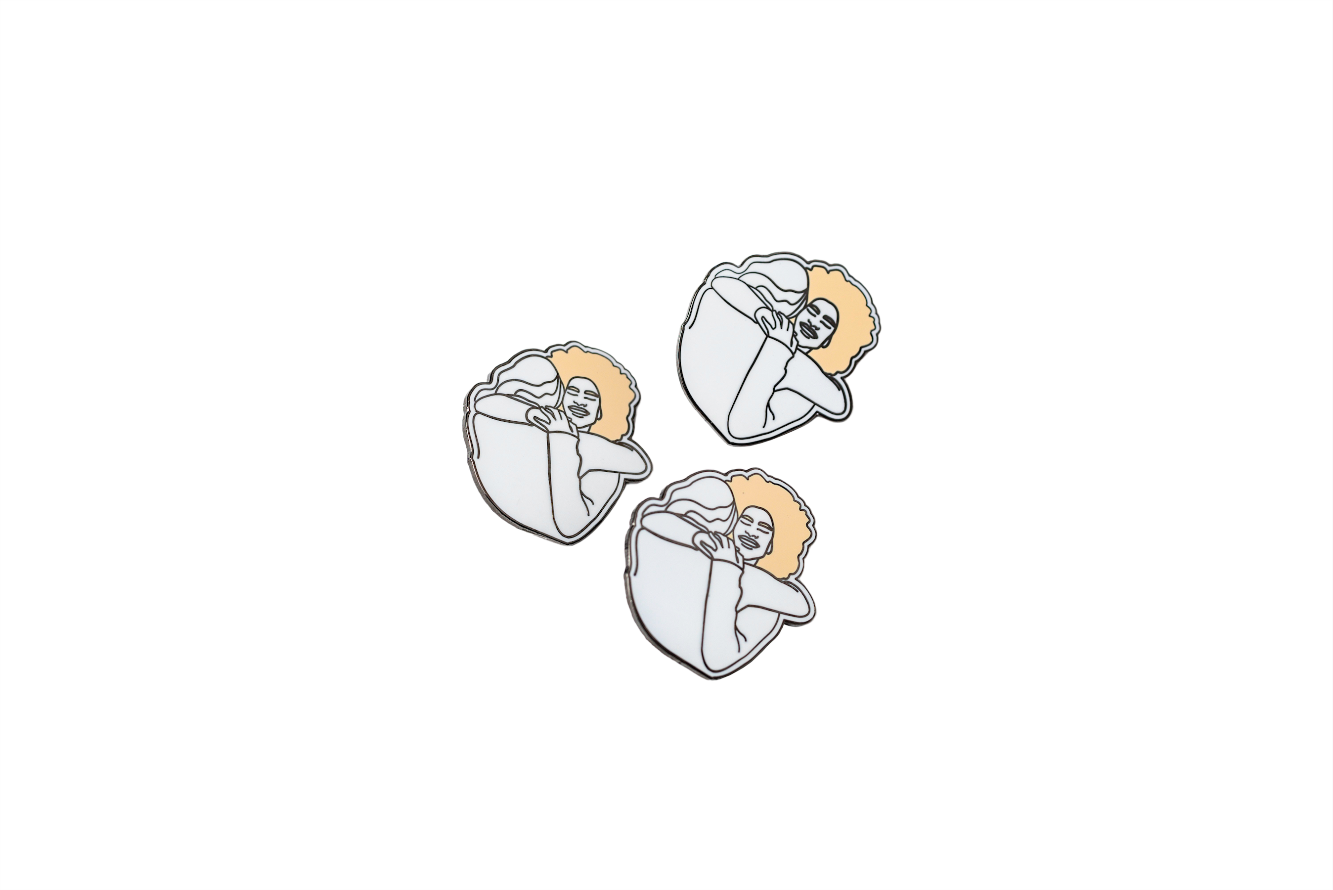 Physical Connection Enamel Pin